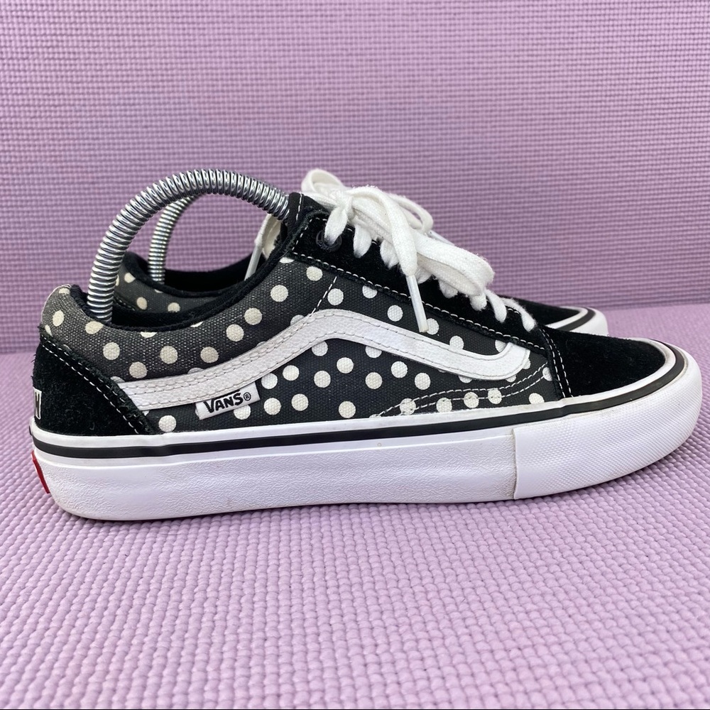 Vans X Baker Old Skool Pro Dillon Polka Dot Sneakers Black White Mens 7 500714 - Picture 2 of 10